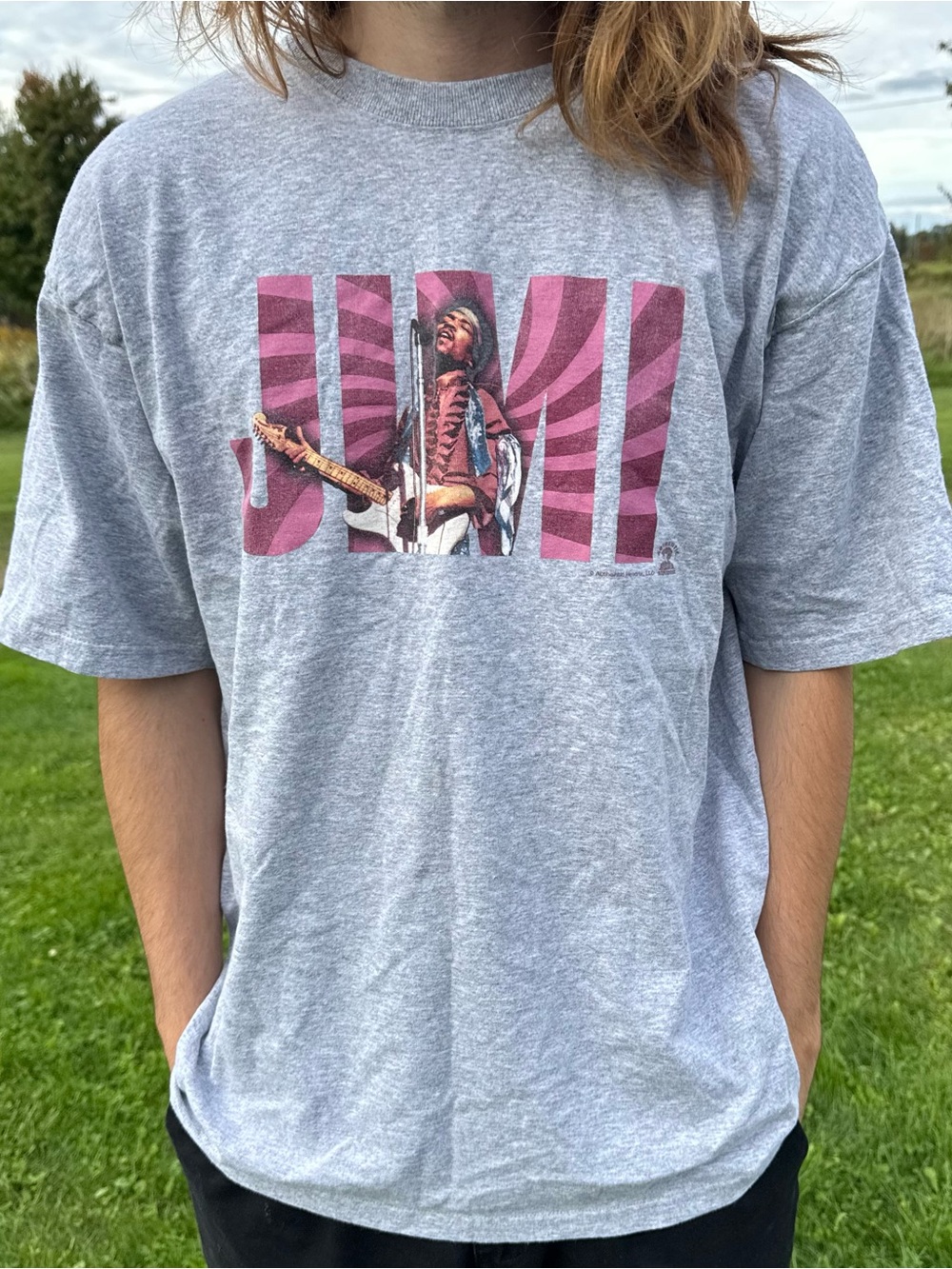 Vintage 90s Jimi Hendrix Tee / Fruit of the Loom Loftee XL